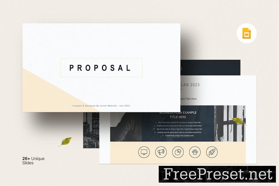 Business Proposal Google Slides Template 8WMYFAD