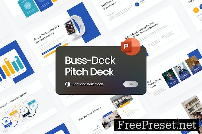 Buss-Deck Modern Pitch Deck PowerPoint Template