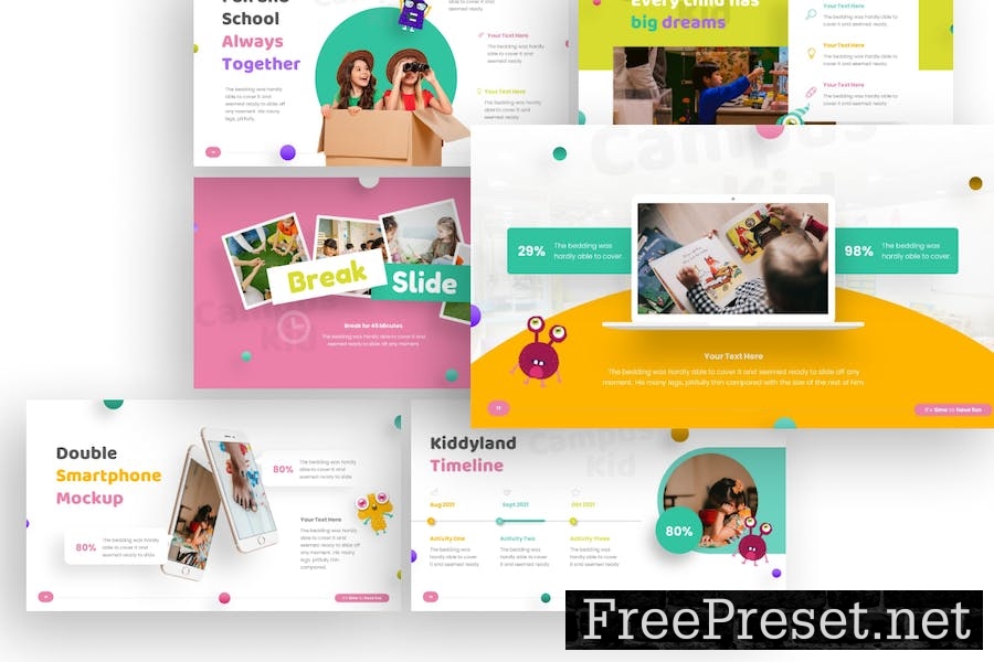 Campuskid Education PowerPoint Template SKSPCY3