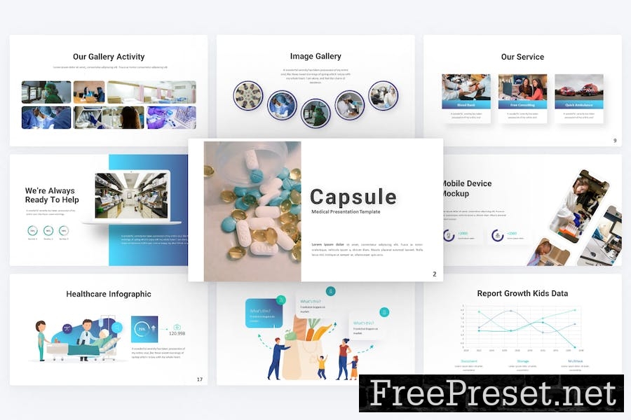 Capsule Medical PowerPoint Template JG9D8CD