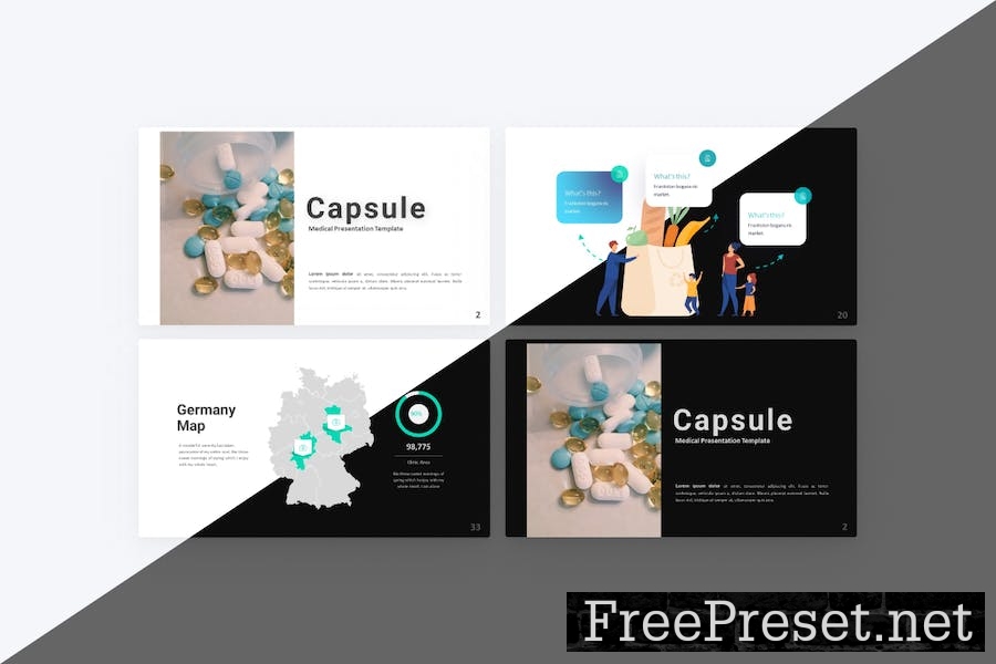 Capsule Medical PowerPoint Template JG9D8CD