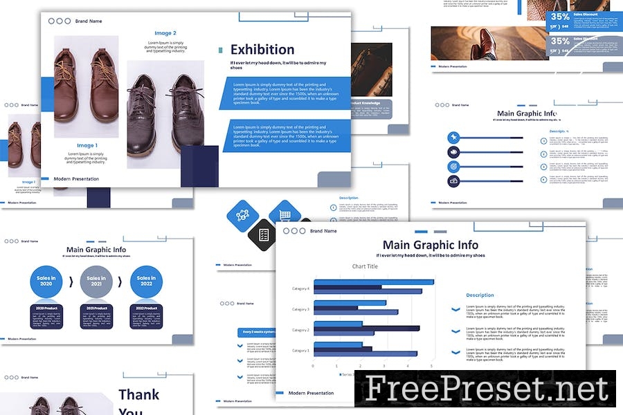 Casual Shoes - Powerpoint Template 3EA4XJ2