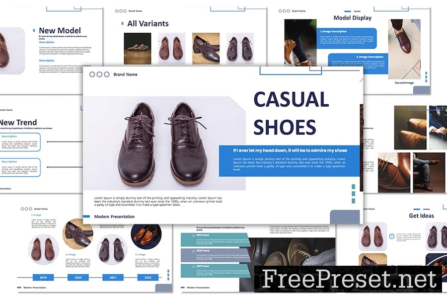 Casual Shoes - Powerpoint Template 3EA4XJ2