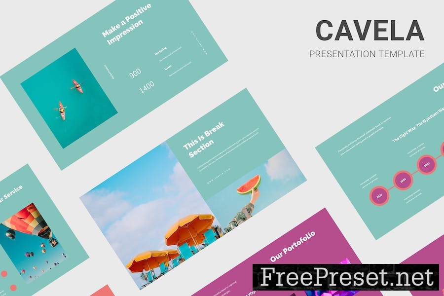 Cavela - Business Powerpoint Design Template 7LBRMCF