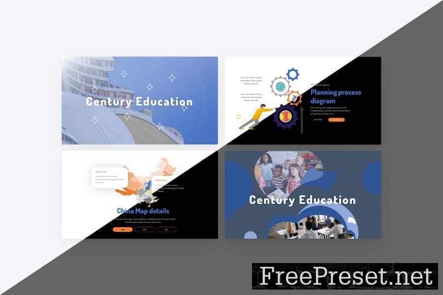 Century Education PowerPoint Template E2EJS4M