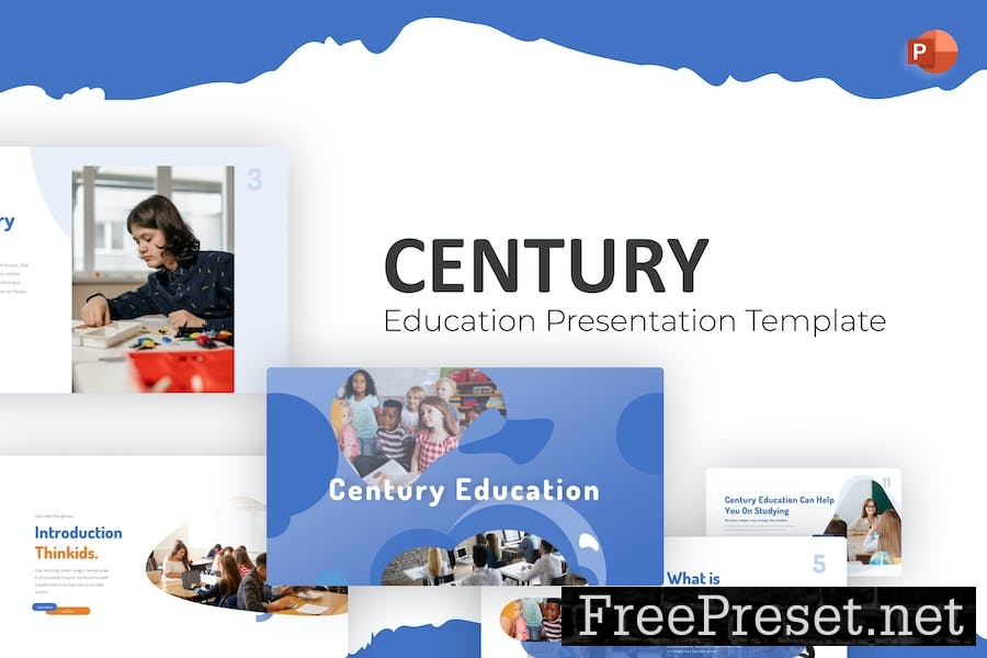 Century Education PowerPoint Template E2EJS4M