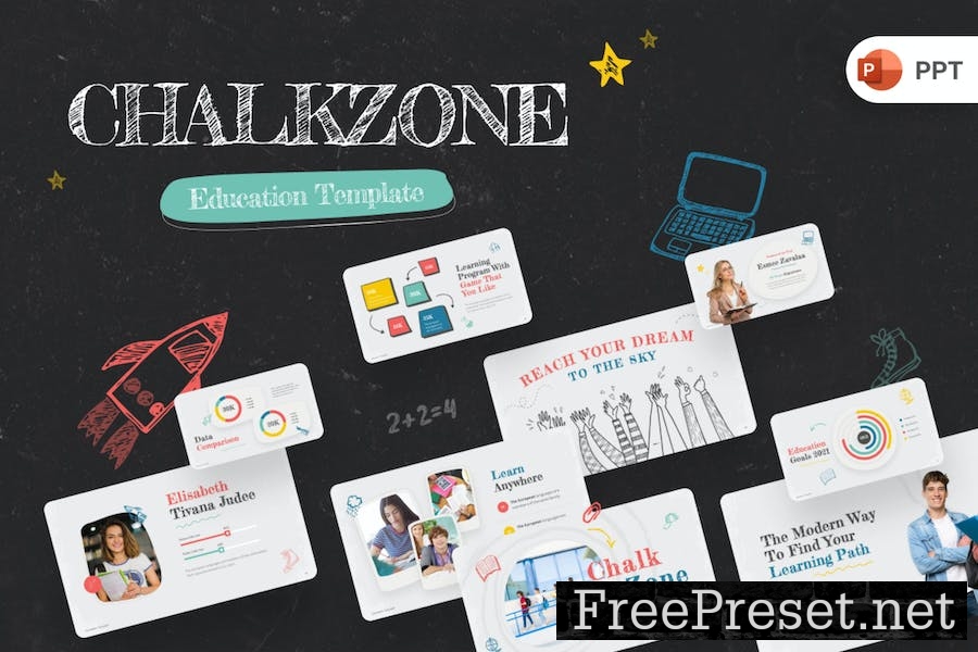 Chalkzone Doodle Education PowerPoint Presentation VLHR7X3