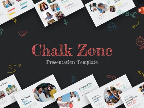 Chalkzone Doodles Education PowerPoint Template 6T6AEC9