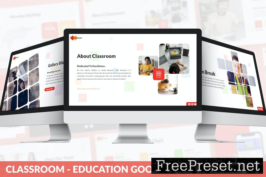 Classroom - Education Google Slides Template C8M3TUU