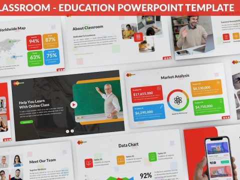 Classroom - Education Powerpoint Template 7MUWHPY