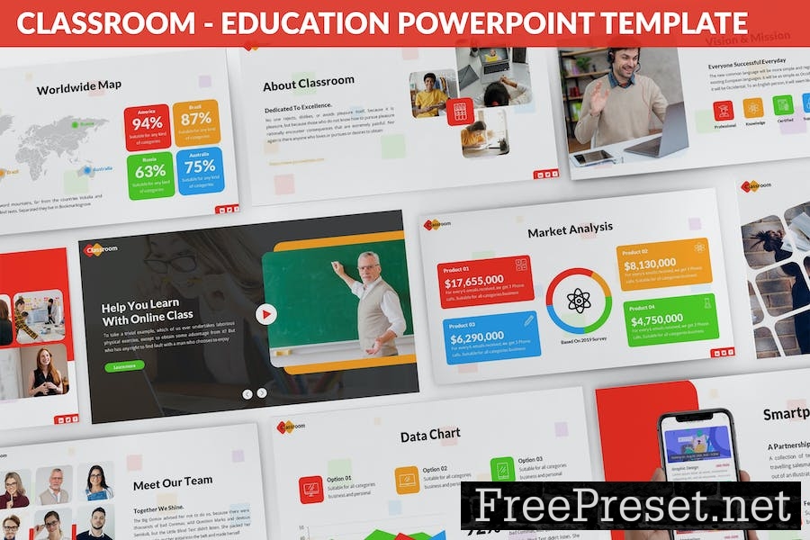 Classroom - Education Powerpoint Template 7MUWHPY