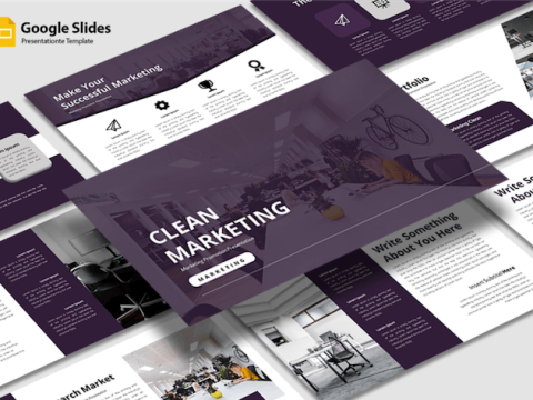 Clean Marketing - Google Slides Template 6QLYRPP