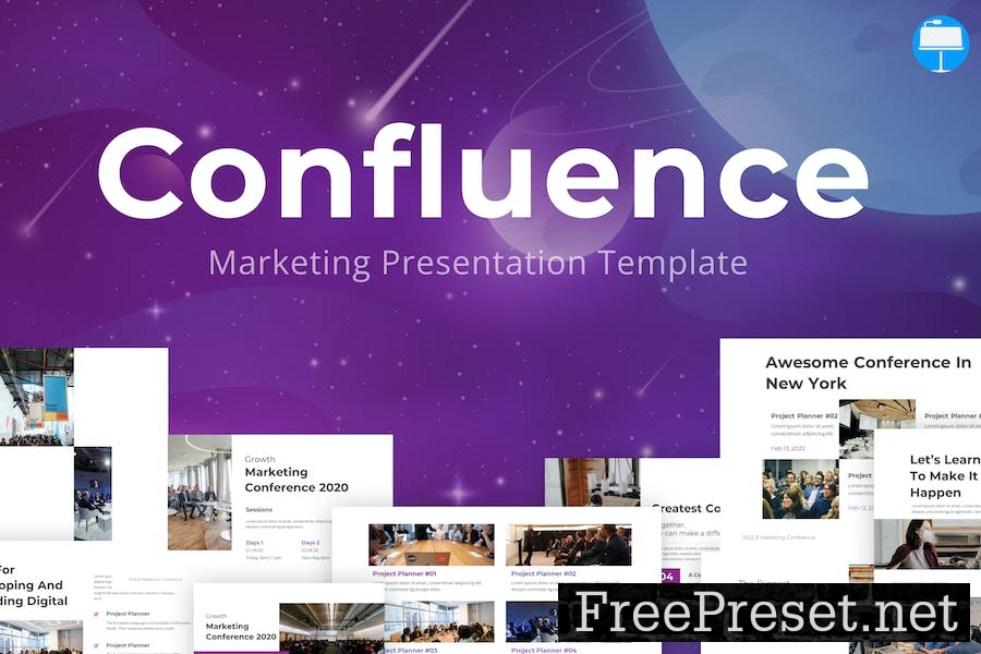 Confluence Purple Marketing Keynote Template