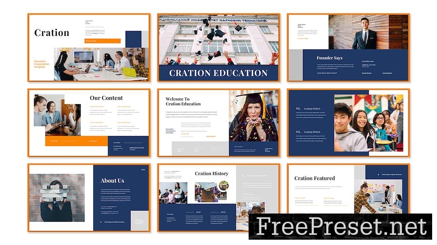 Cration Education Presentation PowerPoint Template RZTU8LJ