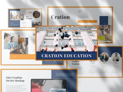 Cration Education Presentation PowerPoint Template RZTU8LJ