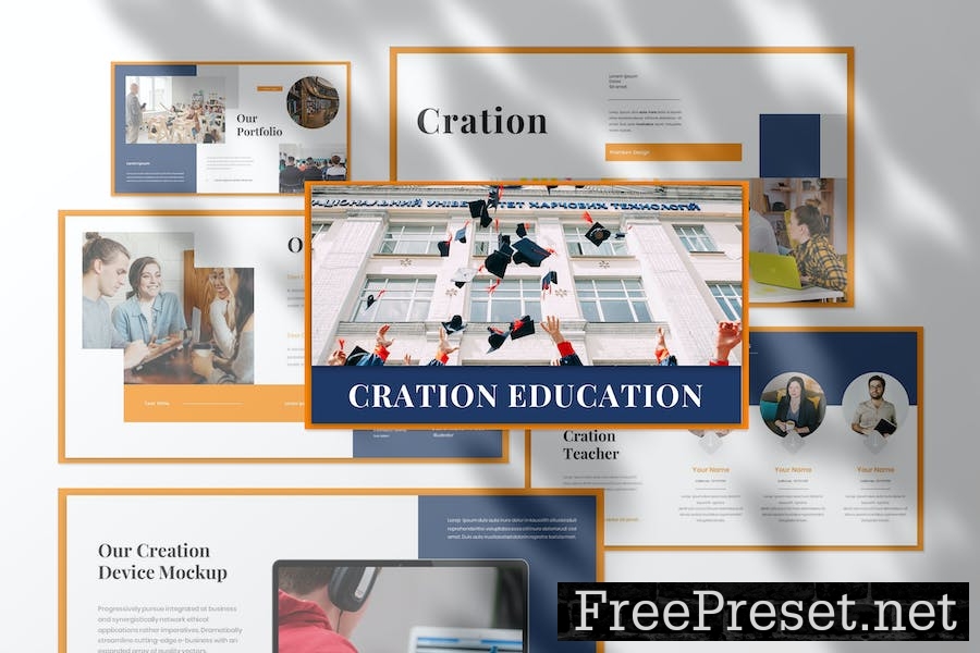 Cration Education Presentation PowerPoint Template RZTU8LJ