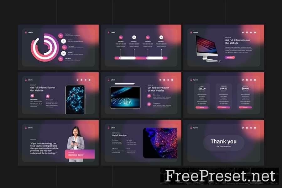 Cyberis - Cyber Security Keynote Template LGSDPRZ