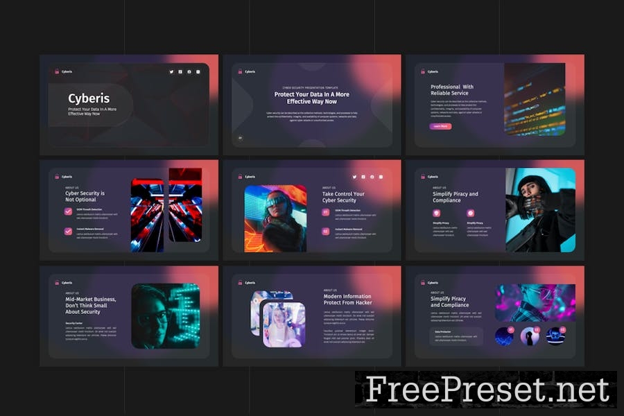 Cyberis - Cyber Security Keynote Template LGSDPRZ