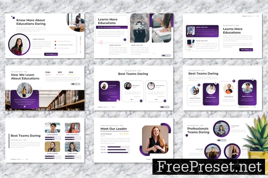 Daring - Education Powerpoint Template MUJ22ZQ