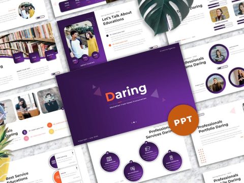 Daring - Education Powerpoint Template MUJ22ZQ