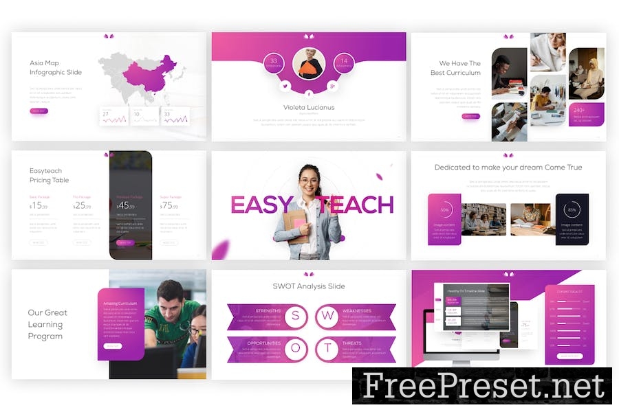 Easyteach Education PowerPoint Template F92MA6N