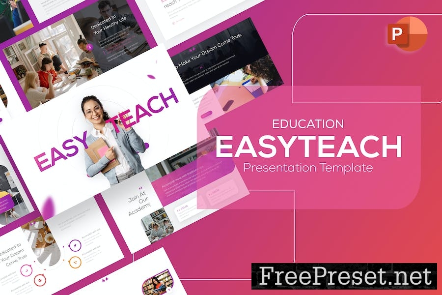 Easyteach Education PowerPoint Template F92MA6N