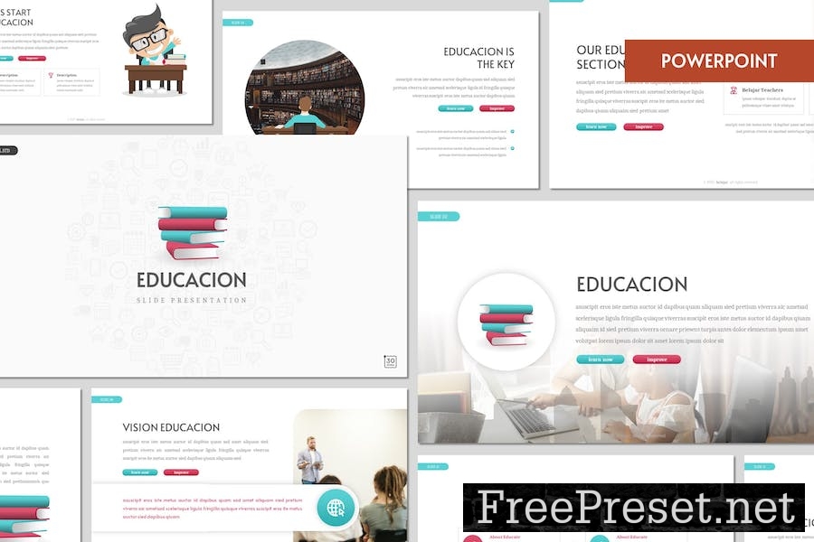 Educacion - Education Powerpoint Template TCVN8TG