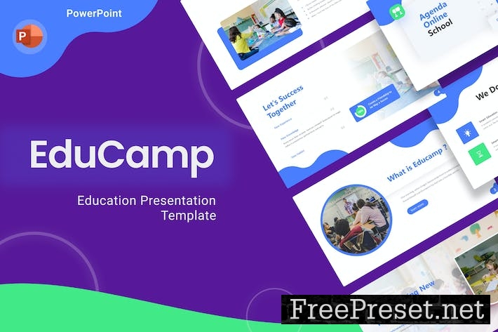 Educamp Blue Creative Education PowerPoint YE82TFG