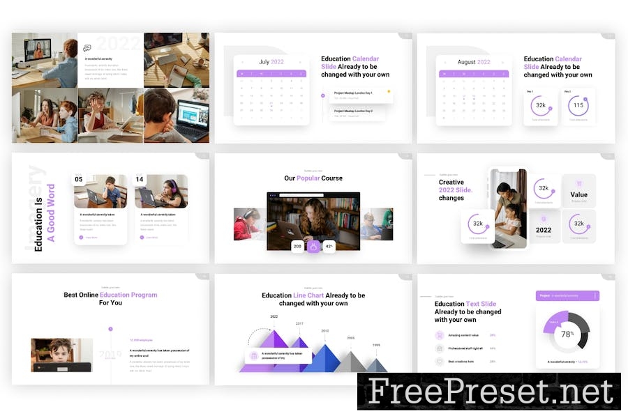 Educan Education PowerPoint Template E8XUU8P