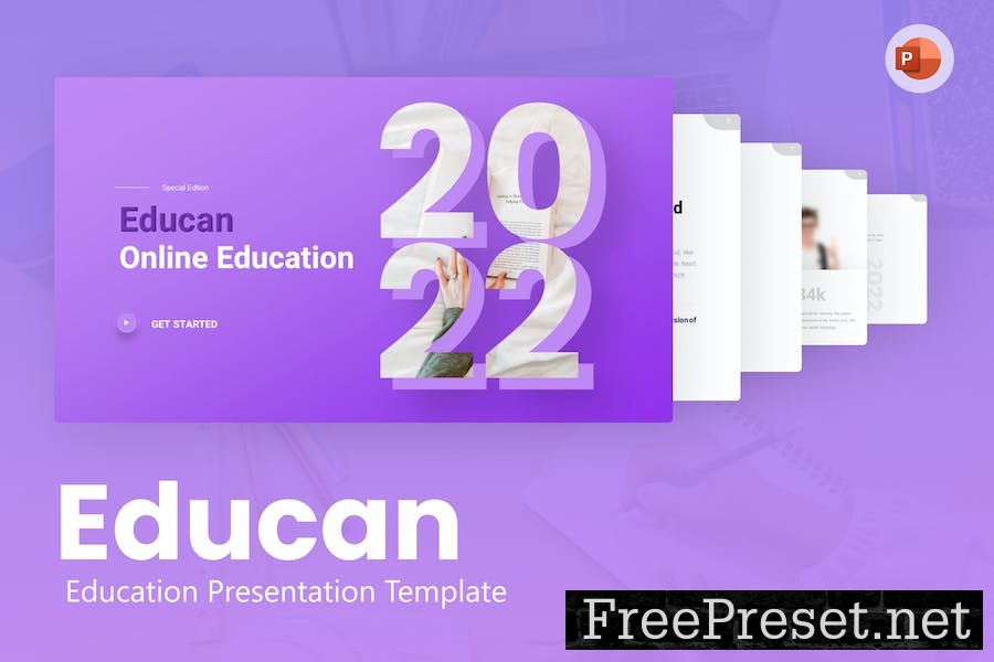 Educan Education PowerPoint Template E8XUU8P