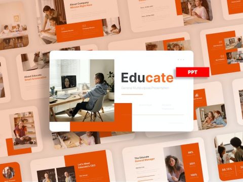 Educate - School And Education PowerPoint X8PZNZC