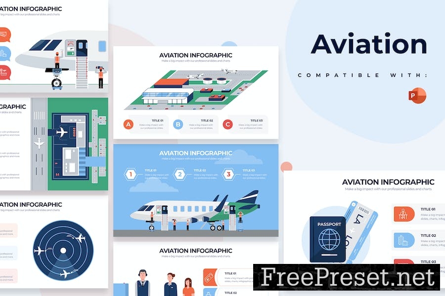 Education Aviation PowerPoint Infographics RLBPATZ