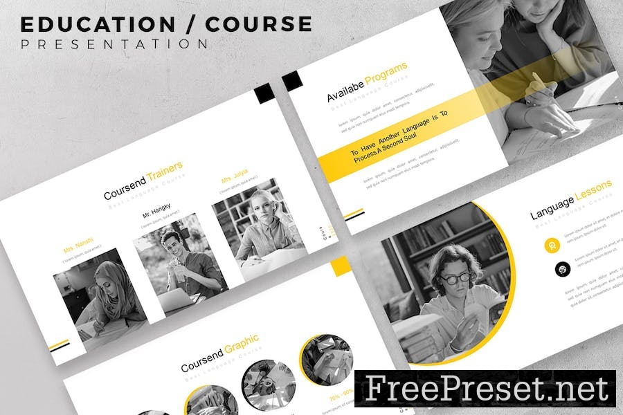 Education / Course powerpoint slide template TVDU7KG