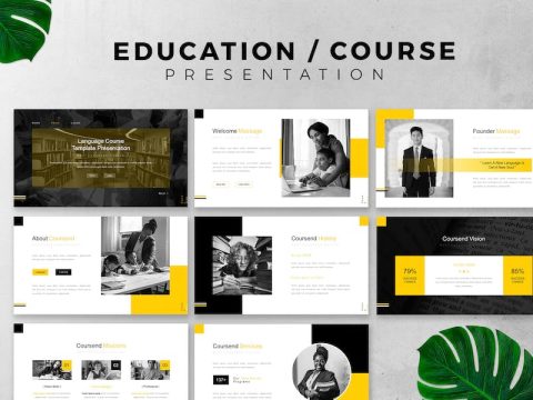 Education / Course powerpoint slide template TVDU7KG