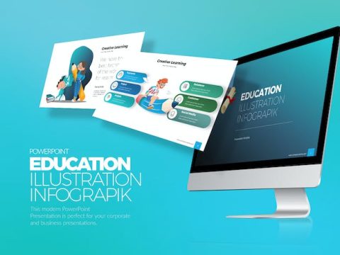 Education Infograpik PowerPoint Presentation 3V9TNA6