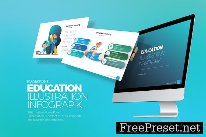 Education Infograpik PowerPoint Presentation 3V9TNA6