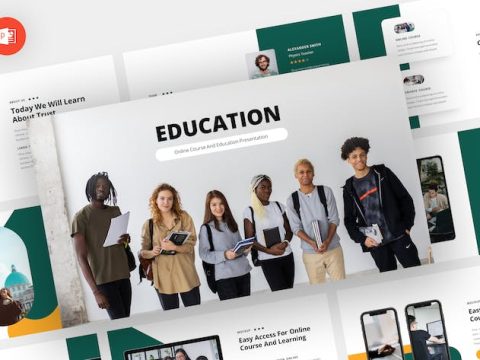 Education - Online Course Powerpoint Template S3GT3ST