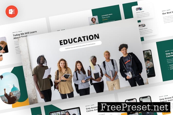 Education - Online Course Powerpoint Template S3GT3ST