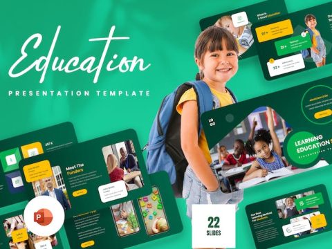 Education PowerPoint Presentation Template QHGX497