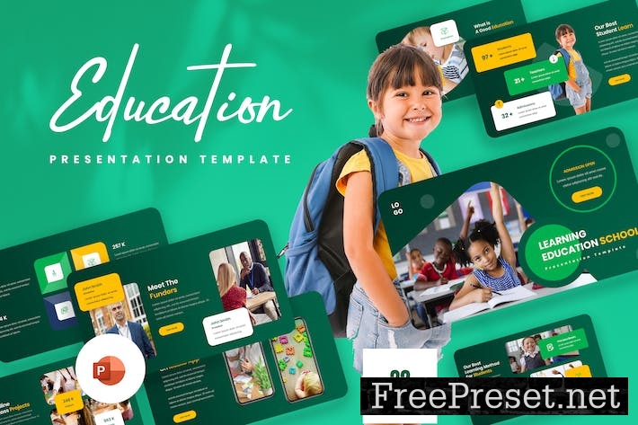 Education PowerPoint Presentation Template QHGX497