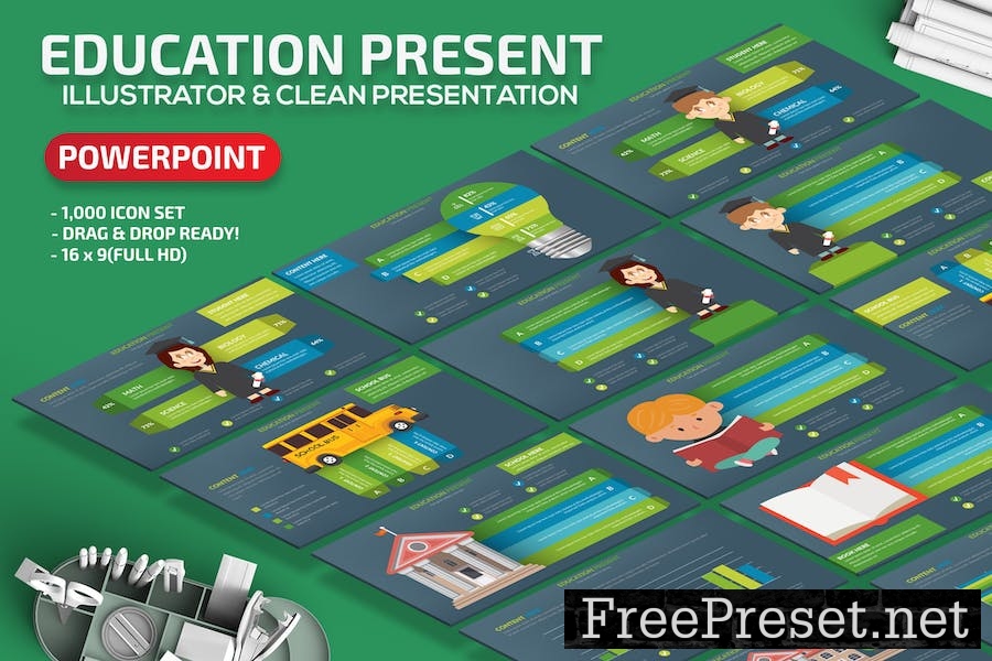 Education Powerpoint Slides Template SR63M8D