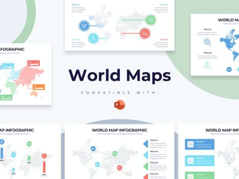 Education World Maps PowerPoint Infographics NFTENX6