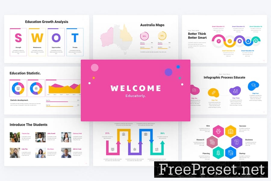 Educatorly Education PowerPoint Template CDHNN3X