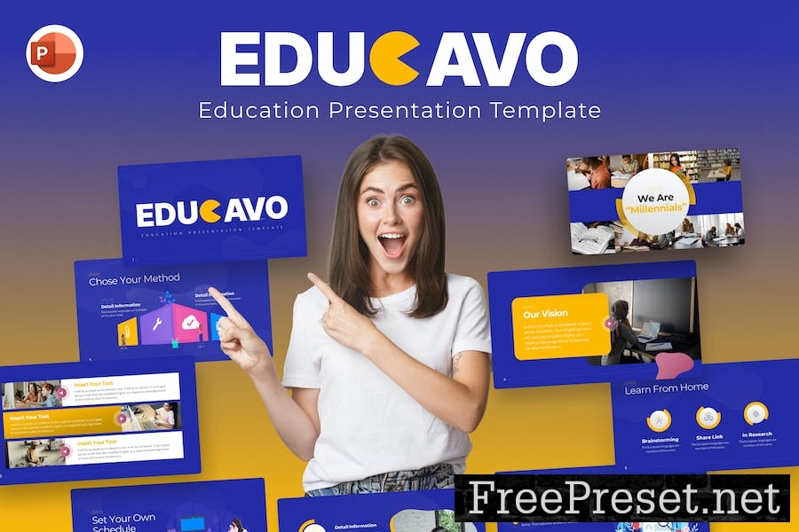 Educavo Education PowerPoint Template GLULRVJ