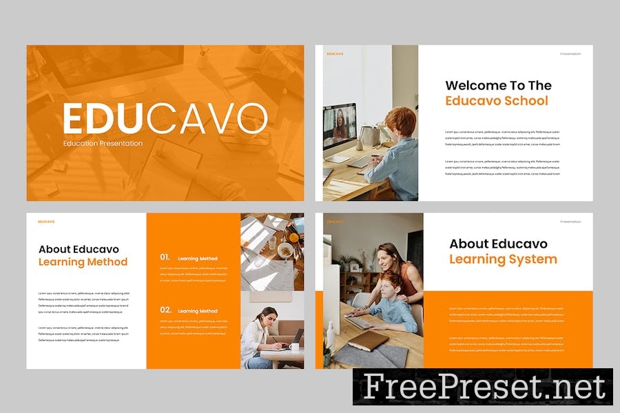 EDUCAVO - Education Powerpoint Template X2CT8WU