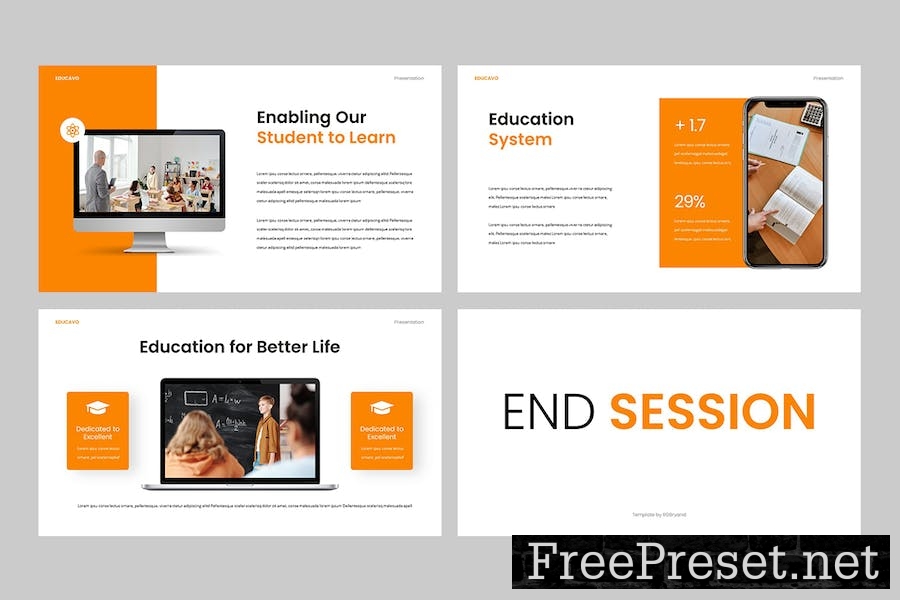 EDUCAVO - Education Powerpoint Template X2CT8WU