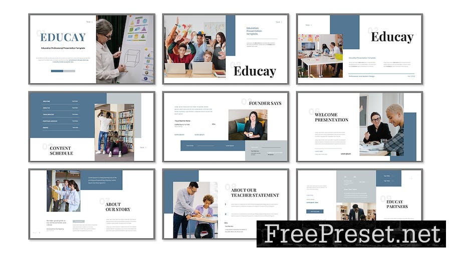 Educay Education Presentation PowerPoint Template LZQ7CHX