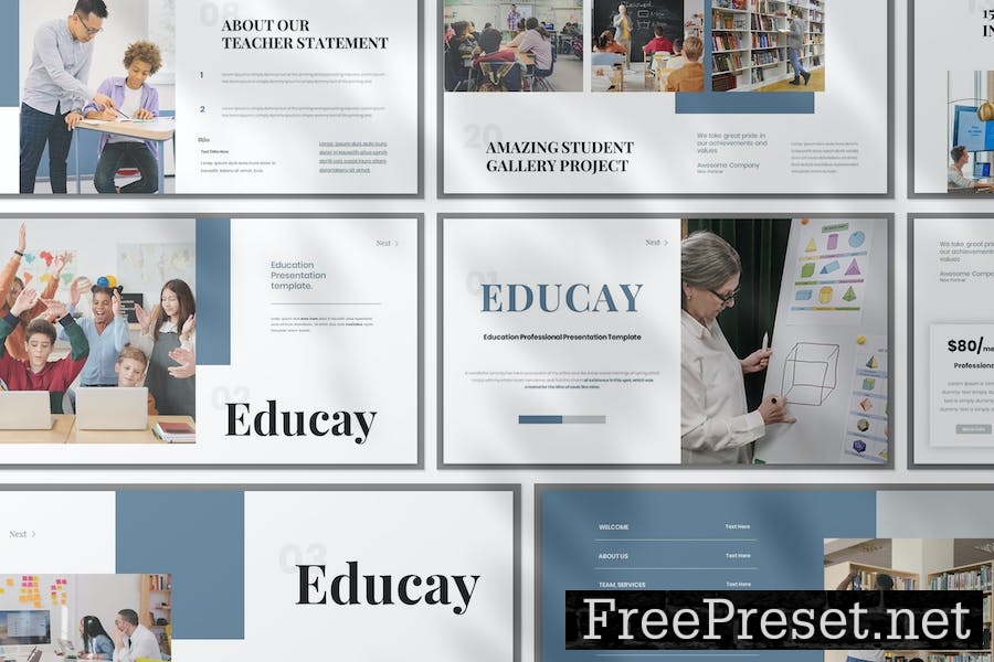 Educay Education Presentation PowerPoint Template LZQ7CHX