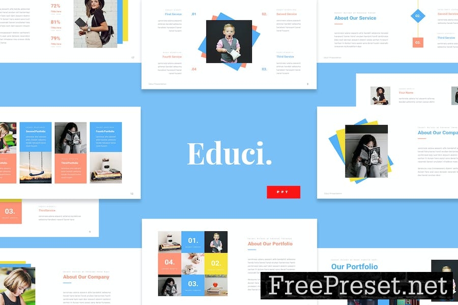 Educi - Children Education Powerpoint Template NTQDK3V