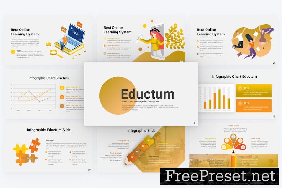 Eductum Education PowerPoint Template K9AP8BF